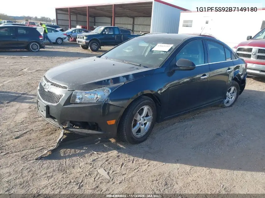 1G1PF5S92B7149180 2011 Chevrolet Cruze 1Lt