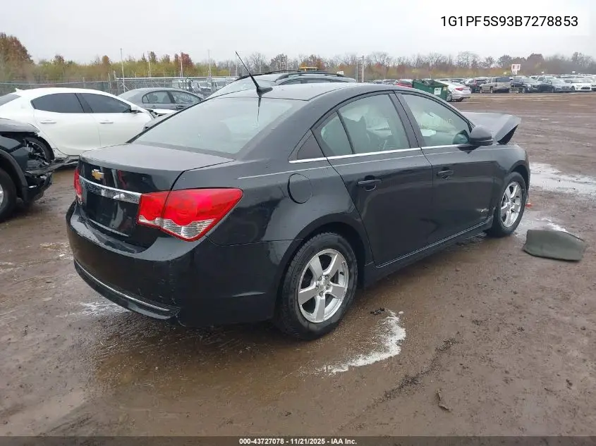 1G1PF5S93B7278853 2011 Chevrolet Cruze 1Lt