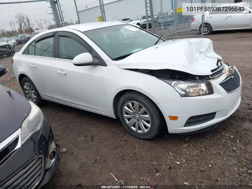 1G1PF5S93B7296642 2011 Chevrolet Cruze 1Lt