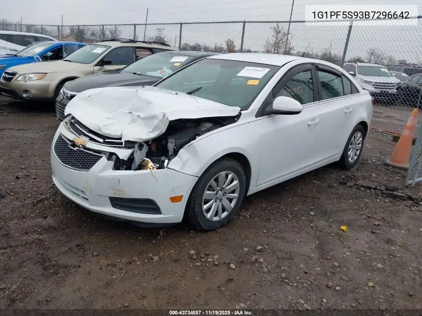 1G1PF5S93B7296642 2011 Chevrolet Cruze 1Lt