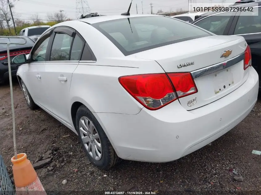 1G1PF5S93B7296642 2011 Chevrolet Cruze 1Lt