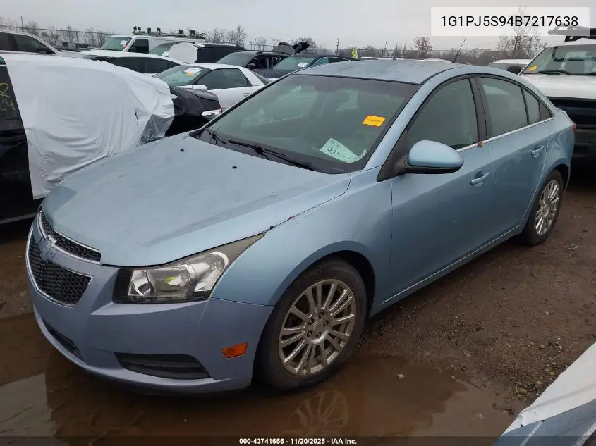 1G1PJ5S94B7217638 2011 Chevrolet Cruze Eco