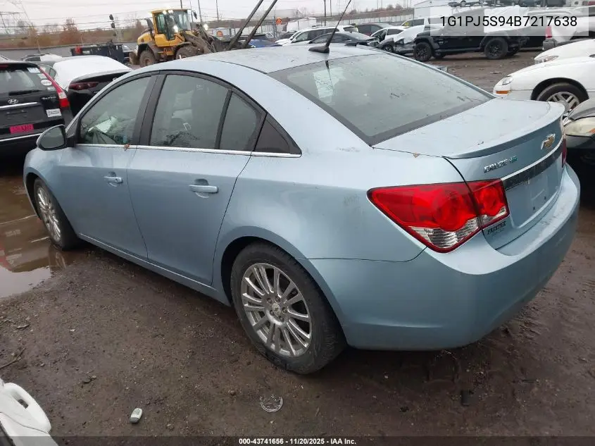 1G1PJ5S94B7217638 2011 Chevrolet Cruze Eco