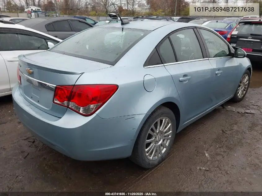 1G1PJ5S94B7217638 2011 Chevrolet Cruze Eco