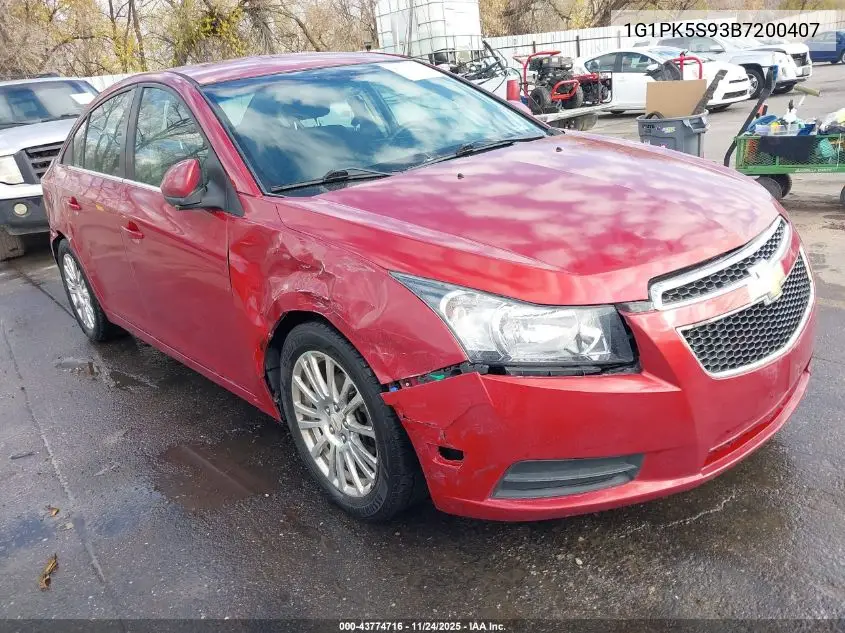 1G1PK5S93B7200407 2011 Chevrolet Cruze Eco