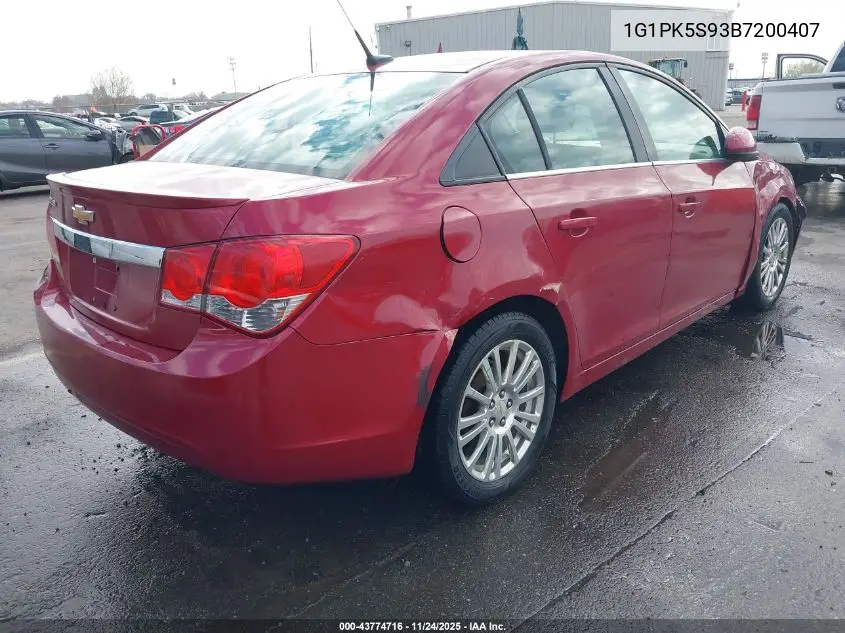 1G1PK5S93B7200407 2011 Chevrolet Cruze Eco