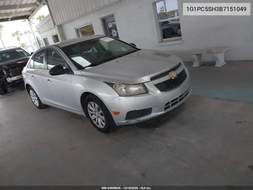1G1PC5SH3B7151049 2011 Chevrolet Cruze Ls