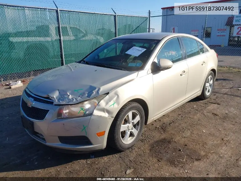1G1PF5S91B7307492 2011 Chevrolet Cruze 1Lt