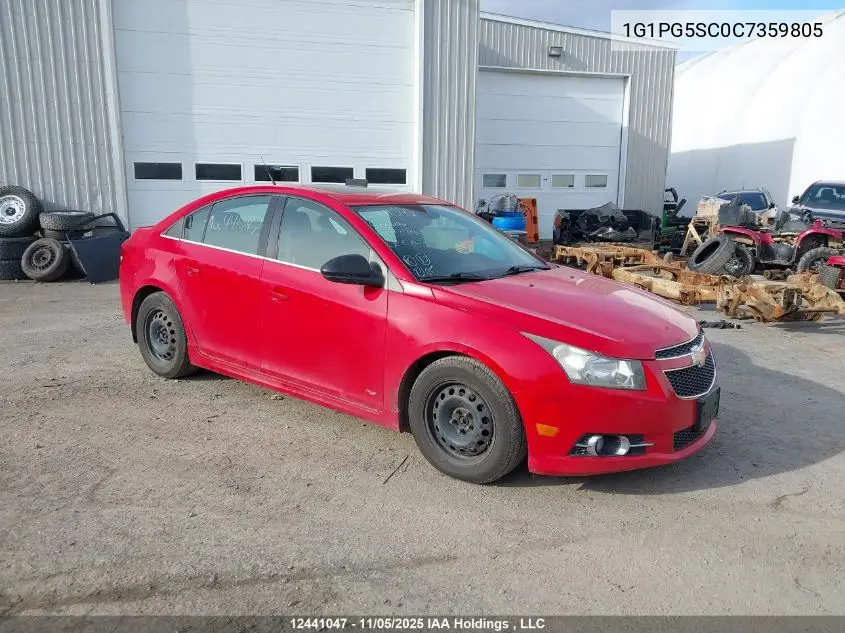 1G1PG5SC0C7359805 2012 Chevrolet Cruze Lt Turbo