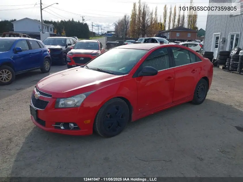 1G1PG5SC0C7359805 2012 Chevrolet Cruze Lt Turbo