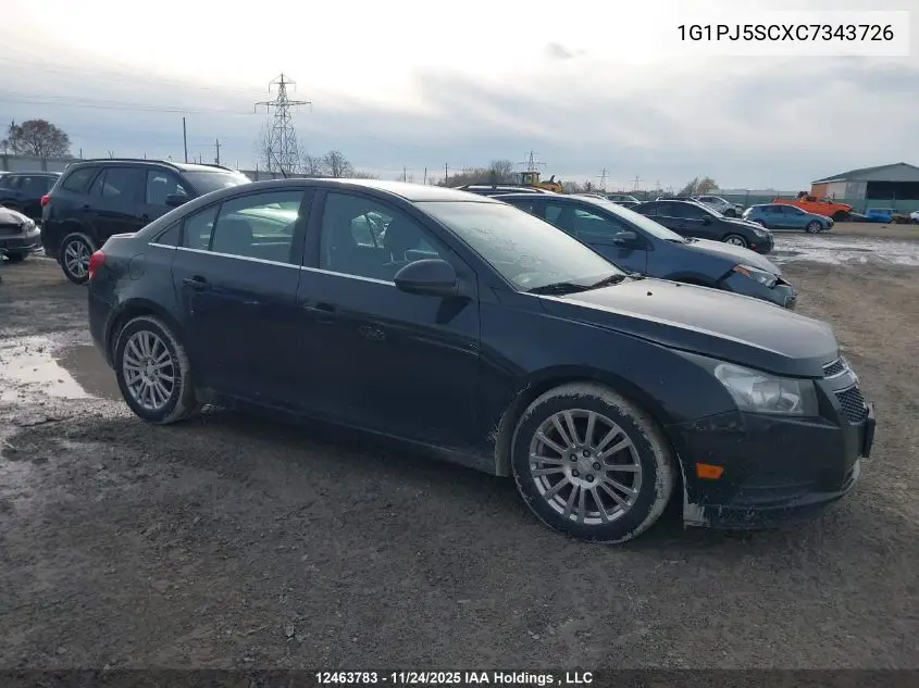 1G1PJ5SCXC7343726 2012 Chevrolet Cruze