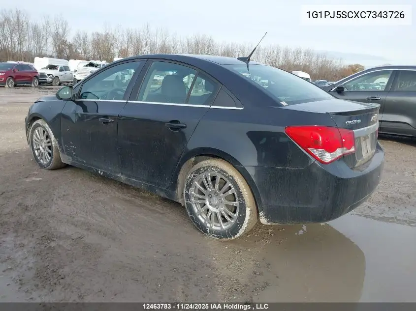 1G1PJ5SCXC7343726 2012 Chevrolet Cruze