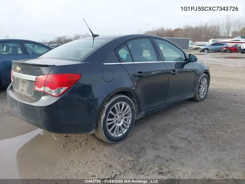 1G1PJ5SCXC7343726 2012 Chevrolet Cruze