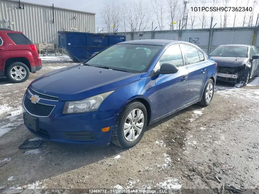 1G1PC5SH9C7362340 2012 Chevrolet Cruze Ls