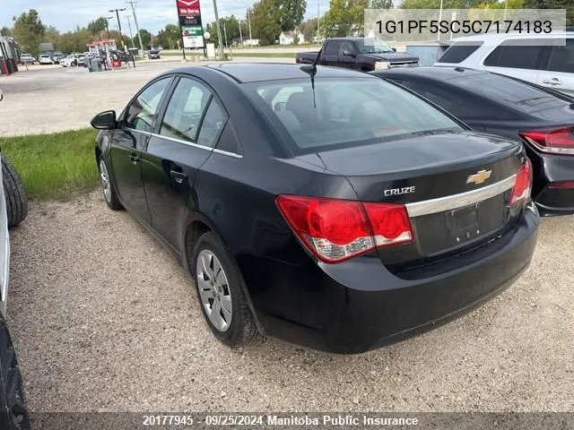 1G1PF5SC5C7174183 2012 Chevrolet Cruze Lt Turbo