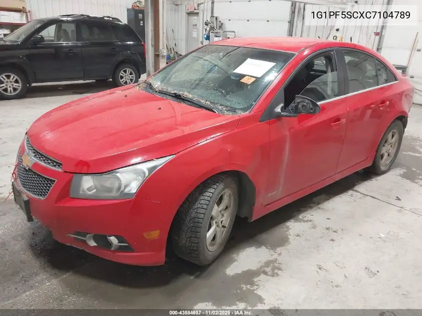 1G1PF5SCXC7104789 2012 Chevrolet Cruze 1Lt
