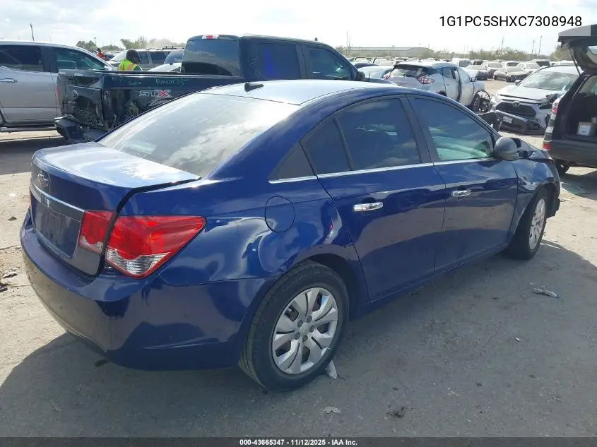 1G1PC5SHXC7308948 2012 Chevrolet Cruze Ls