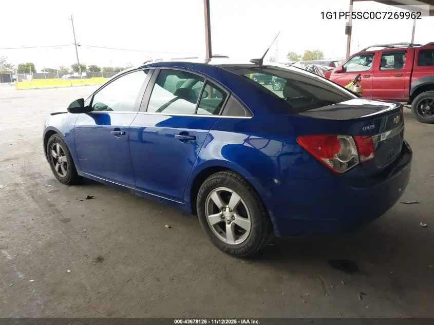1G1PF5SC0C7269962 2012 Chevrolet Cruze 1Lt