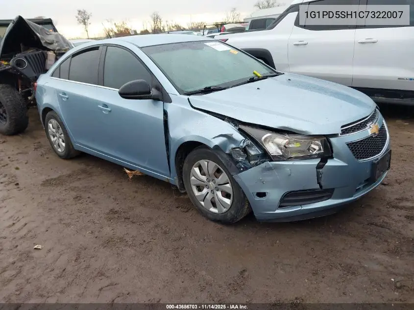 1G1PD5SH1C7322007 2012 Chevrolet Cruze Ls