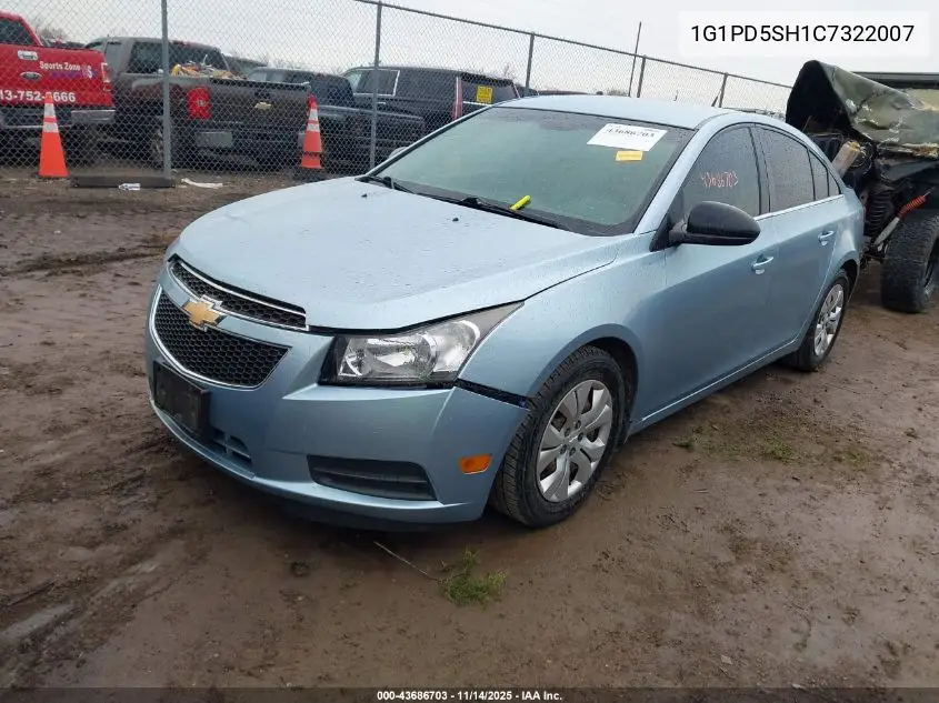 1G1PD5SH1C7322007 2012 Chevrolet Cruze Ls