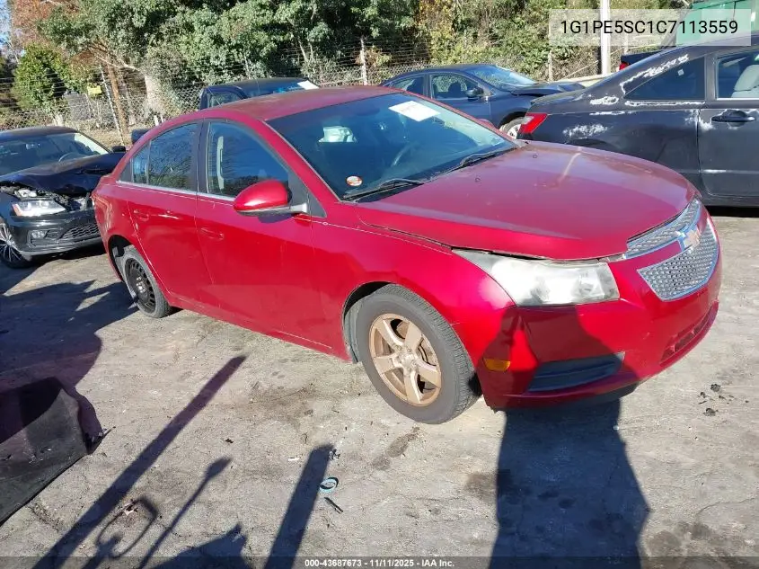 1G1PE5SC1C7113559 2012 Chevrolet Cruze Lt