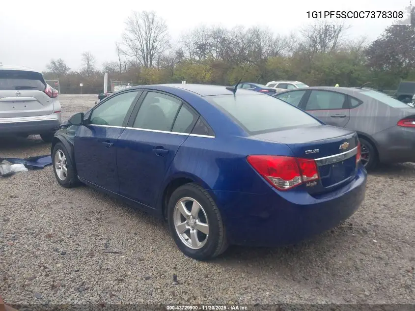 1G1PF5SC0C7378308 2012 Chevrolet Cruze 1Lt