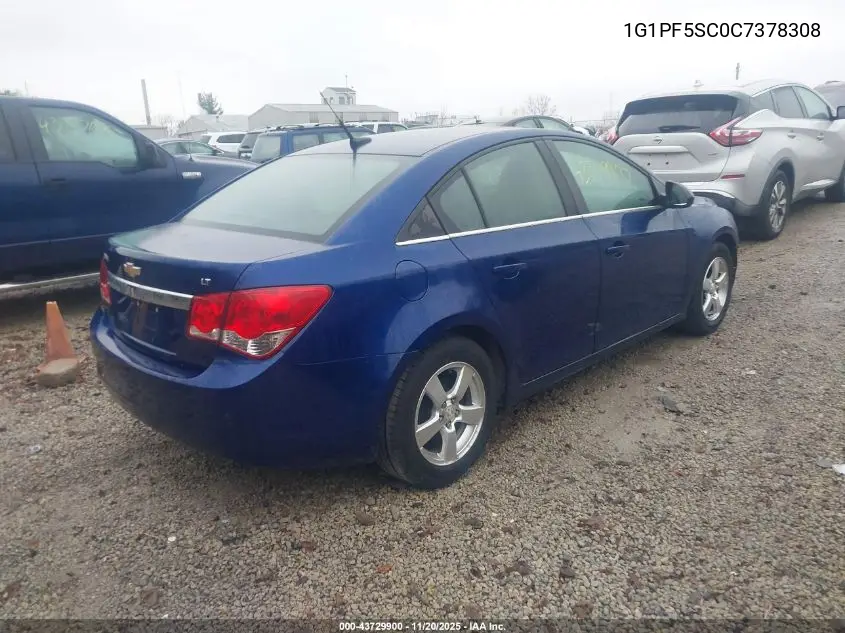 1G1PF5SC0C7378308 2012 Chevrolet Cruze 1Lt