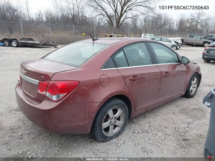 1G1PF5SC6C7350643 2012 Chevrolet Cruze 1Lt