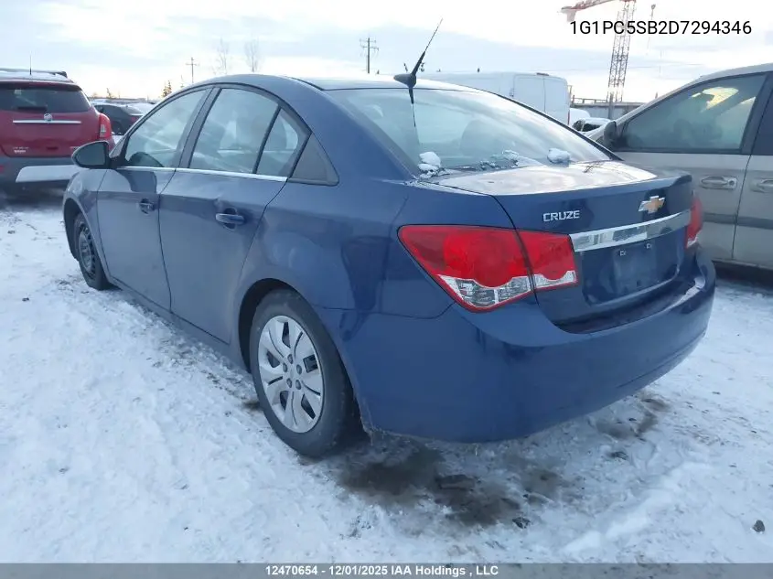 1G1PC5SB2D7294346 2013 Chevrolet Cruze Lt Turbo