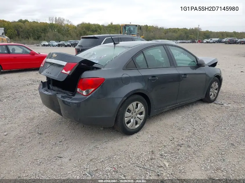 1G1PA5SH2D7145980 2013 Chevrolet Cruze Ls Auto