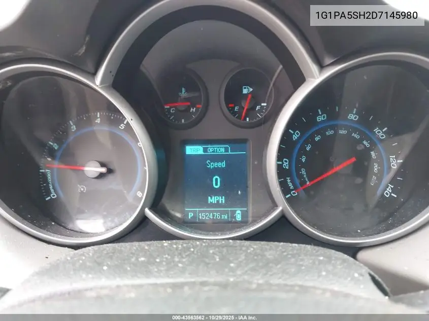 1G1PA5SH2D7145980 2013 Chevrolet Cruze Ls Auto
