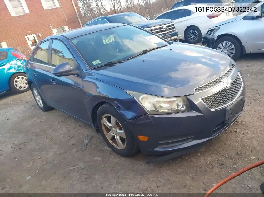 1G1PC5SB4D7322342 2013 Chevrolet Cruze 1Lt Auto