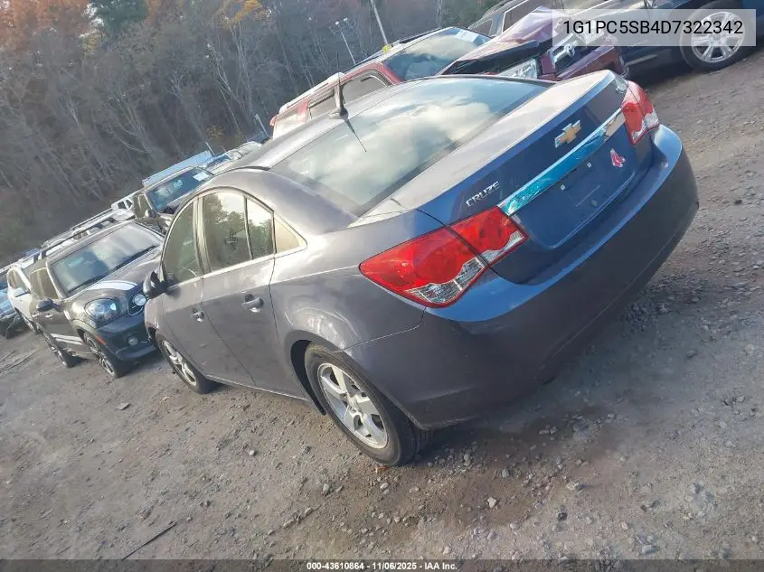 1G1PC5SB4D7322342 2013 Chevrolet Cruze 1Lt Auto