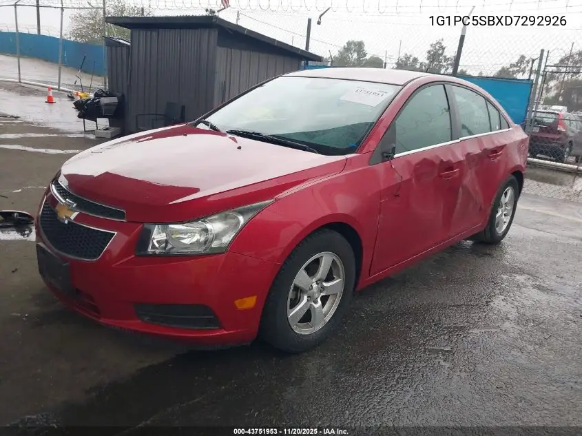 1G1PC5SBXD7292926 2013 Chevrolet Cruze 1Lt Auto