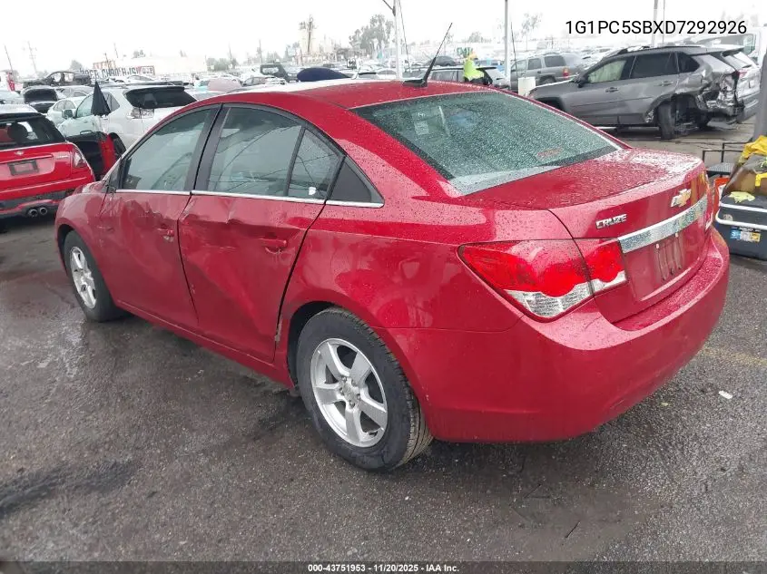 1G1PC5SBXD7292926 2013 Chevrolet Cruze 1Lt Auto