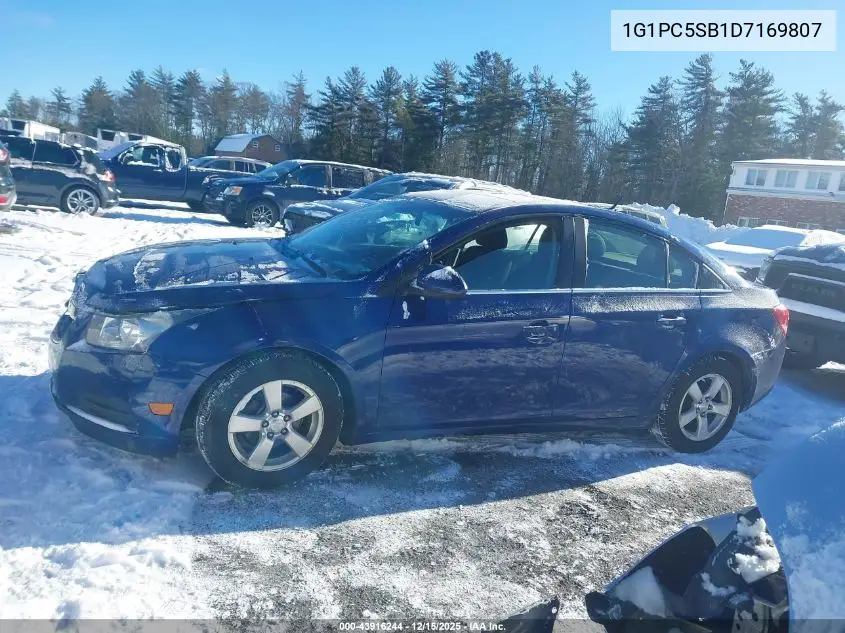 1G1PC5SB1D7169807 2013 Chevrolet Cruze 1Lt Auto