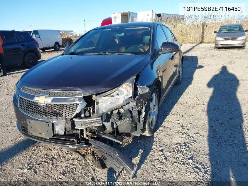 1G1PE5SB2E7116450 2014 Chevrolet Cruze Lt