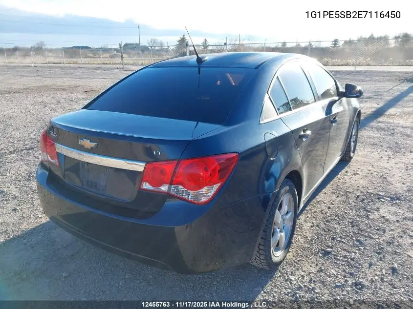 1G1PE5SB2E7116450 2014 Chevrolet Cruze Lt