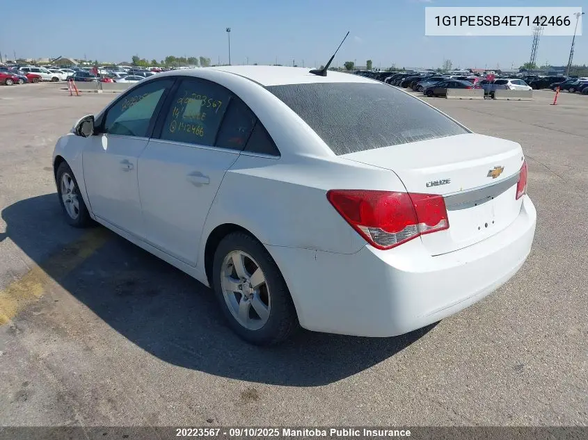 1G1PE5SB4E7142466 2014 Chevrolet Cruze Lt Turbo
