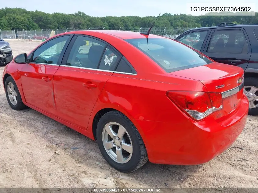 2014 Chevrolet Cruze 1Lt Auto VIN: 1G1PC5SBXE7364502 Lot: 39859421