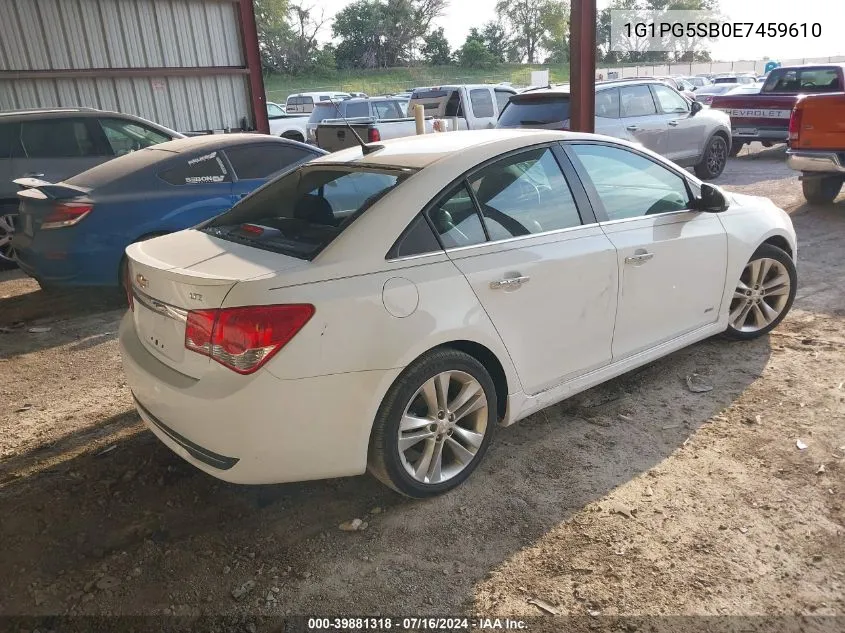 2014 Chevrolet Cruze Ltz VIN: 1G1PG5SB0E7459610 Lot: 39881318