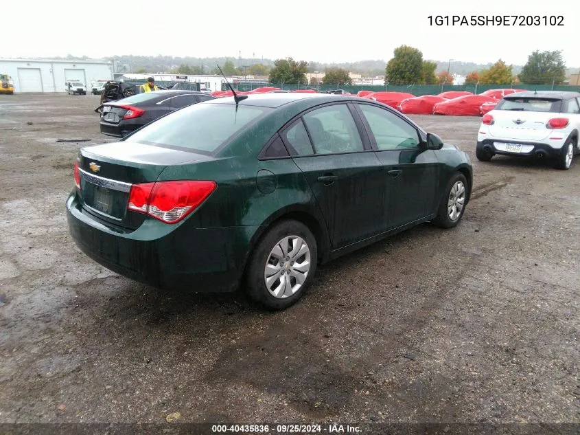 2014 Chevrolet Cruze Ls Auto VIN: 1G1PA5SH9E7203102 Lot: 40435836