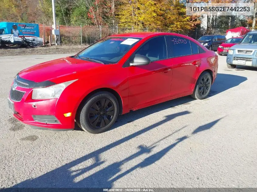 1G1PB5SG2E7442253 2014 Chevrolet Cruze Ls Manual