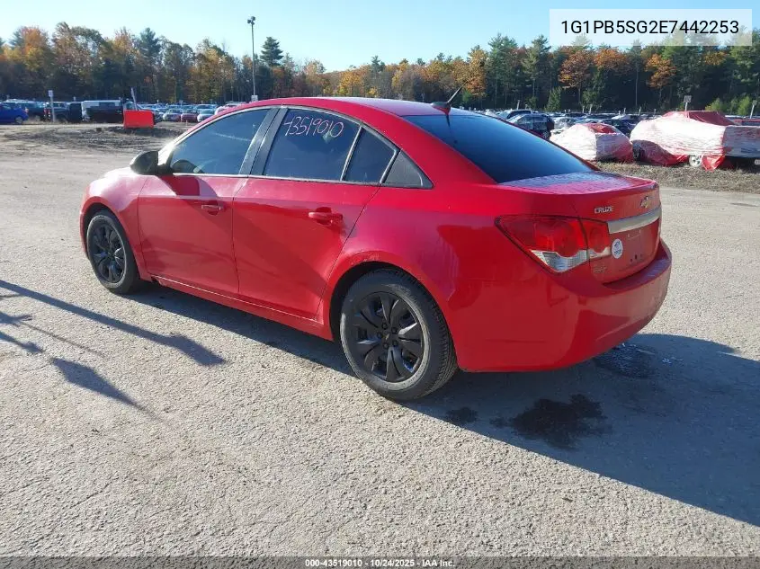 1G1PB5SG2E7442253 2014 Chevrolet Cruze Ls Manual