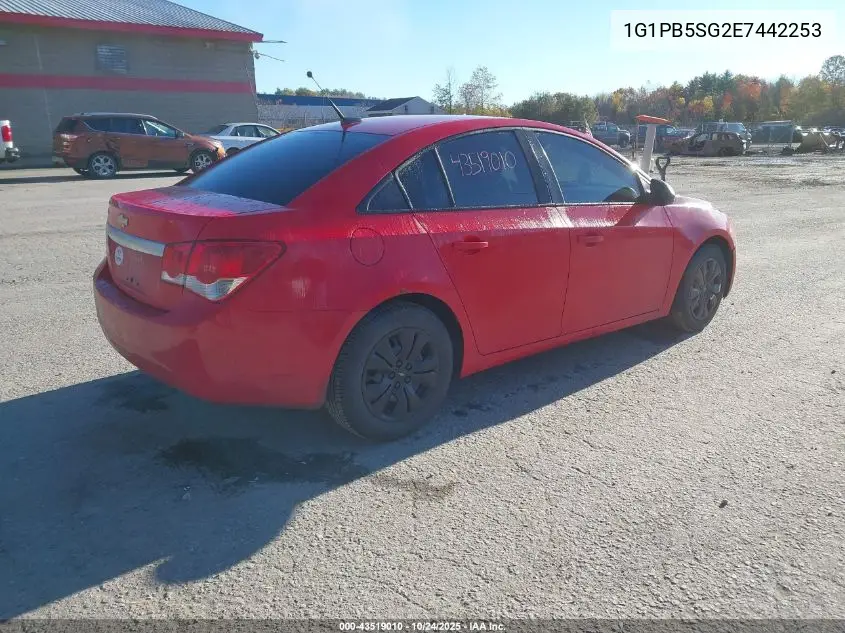 1G1PB5SG2E7442253 2014 Chevrolet Cruze Ls Manual