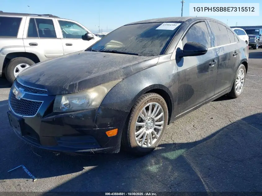 1G1PH5SB8E7315512 2014 Chevrolet Cruze Eco Auto