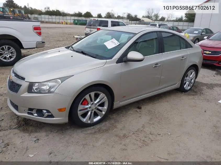 1G1PG5SB6E7102612 2014 Chevrolet Cruze Ltz