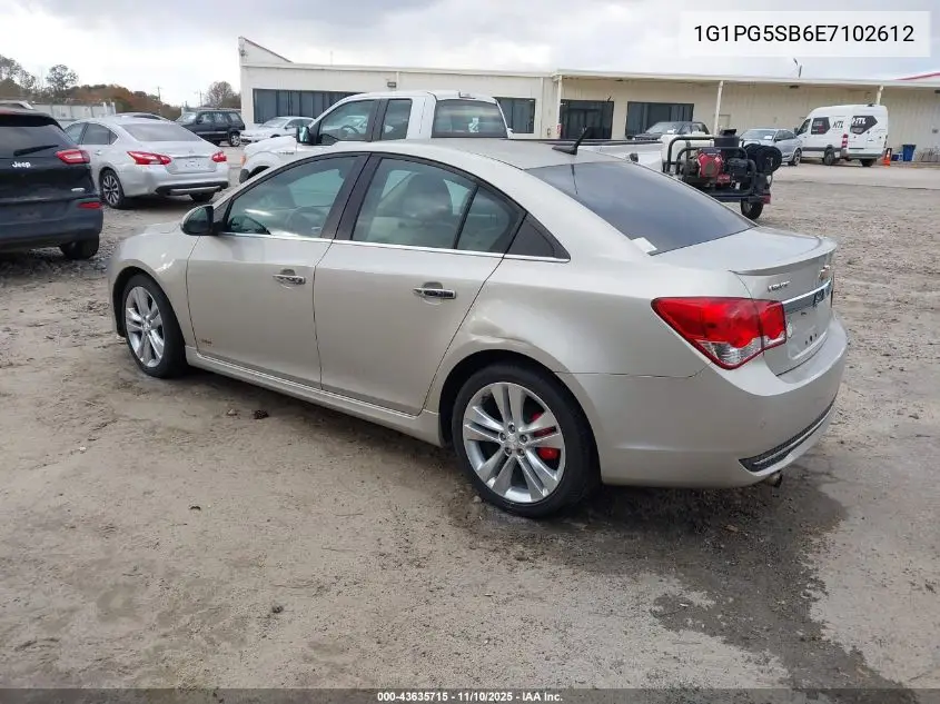 1G1PG5SB6E7102612 2014 Chevrolet Cruze Ltz