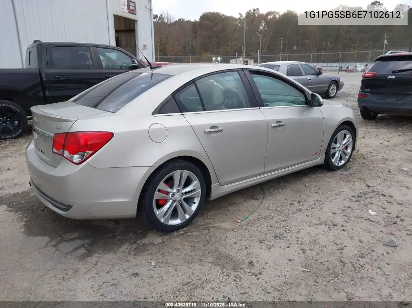 1G1PG5SB6E7102612 2014 Chevrolet Cruze Ltz