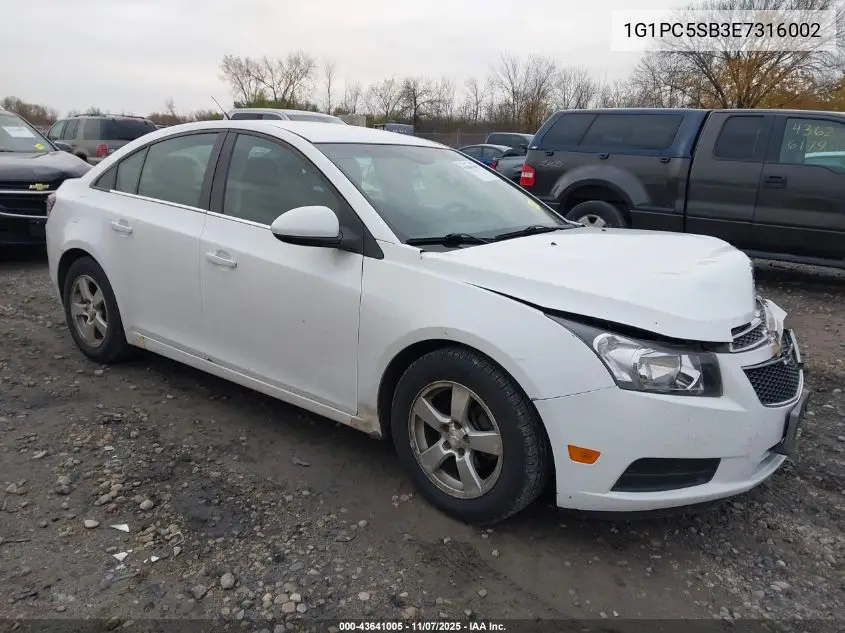1G1PC5SB3E7316002 2014 Chevrolet Cruze 1Lt Auto